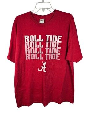 University Of Alabama Roll Tide Red 100% Cotton T-shirt Men's Size XL